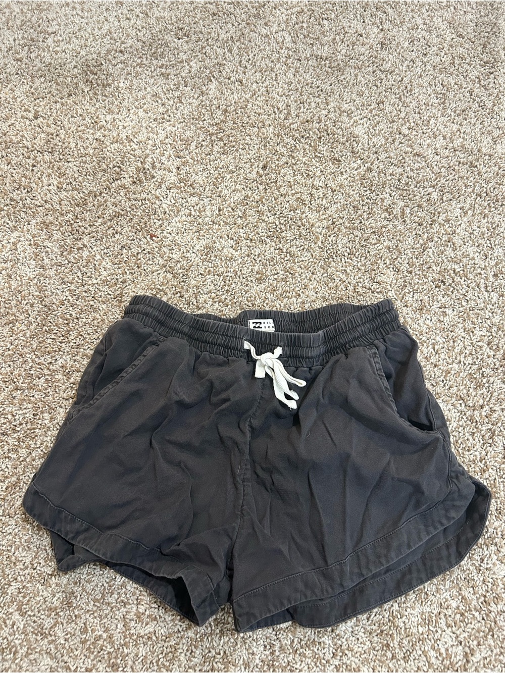 Billabong Black Women's Athletic Drawstring Shorts